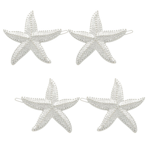 4Pz Fermagli Vintage Stella Punte Per Party