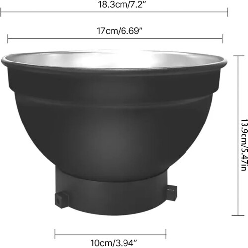 18cm Standard Reflector Diffuser For Mount Studio Light Compatible Lamp Shade Dish 1