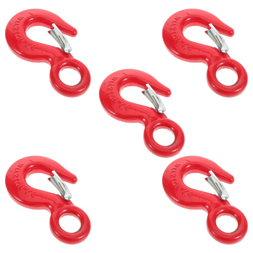 5Pz Ganci Swivel in Acciaio Carbonio Rosso Per Sollevamento E Auto