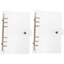 2St Duurzame Clear Binder PVC Omslag Voor Agenda's En Officedocumenten