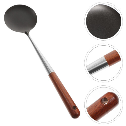 Cucchiaio Antiscivolo Nero Per Frittura E Snack 2