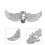 2Pz Fermacalzature Sposa in Metallo Con Design E 8