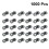 1000Pz T-Shirt Neri Resistenti Per Tessuti 8