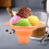 100Pz Gelato Arancioni in Pet Per Dessert E 4