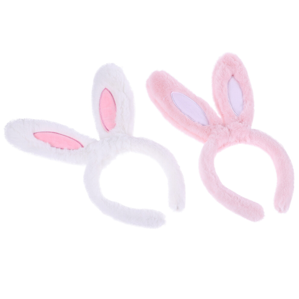2St Rabbit Ear Haar Hoops Stoffen Haaraccessoires Voor Vrouwen-image