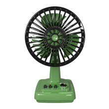 Miniature Retro Metal Desk Fan USB Rechargeable 3 Speed Green Desktop Cooling Device