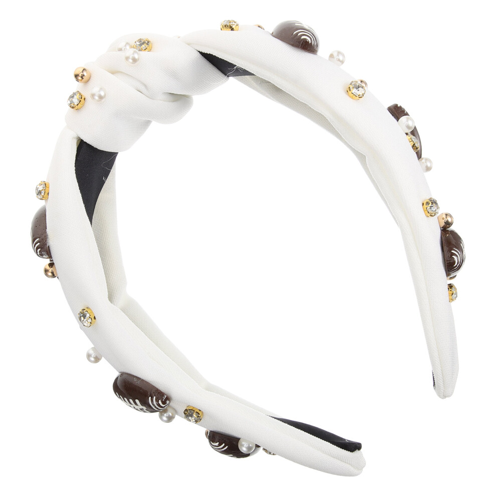 BiałY WęZeł Sportowa Opaska Do WłOsóW Z BawełNy Lato-image