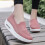 1Par Tênis De Corrida Rosa Com Espessa E Flexível 5
