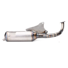 Full Exhaust System For 2T EX Poche Scooter Silencer Middle Link Pipe Racing