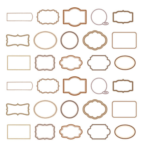30 Pieces Photo Frame Decorative Frame Hollow Out Scrapbook-BN