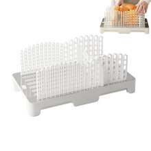 Bread Slicer Foldable Adjustable Width Slicing Guide Loaf Cutting For Bagels Cakes And Sandwiches Baking Tools