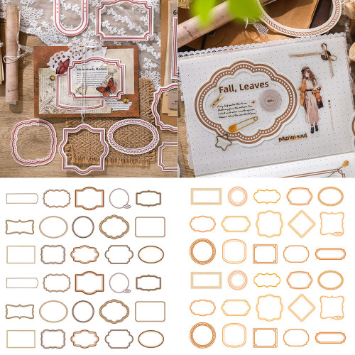 30 Pieces Photo Frame Decorative Frame Hollow Out Scrapbook-BN 2