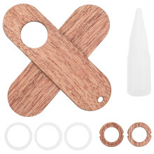 1Zest Jasnobrązowy Drewniany Kazoo Instrument Dla Dorosłych Z Montażem