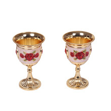 Zinc God Juice Alloy Martini Restaurant Champagne Pattern Supplies for Stemware Metal Goblets Golden Weddings Unbreakable Picture 3 Size 1