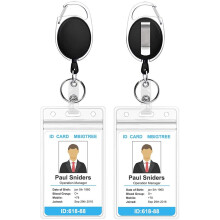 Portatarjetas de identificación para todos, retráctiles de PVC transparente con acceso rápido, protectores de tarjetas de identificación