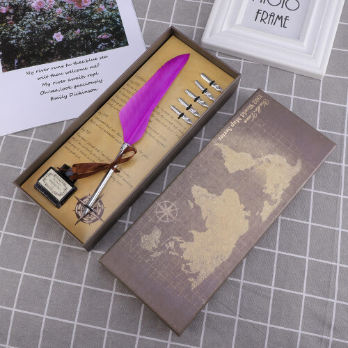 1Conjunto Pena Vintage Com Design Elegante Para Escritura 2