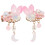Prendedor De Cabelo Vintage Rosa Para Com Pingente Tassel 1