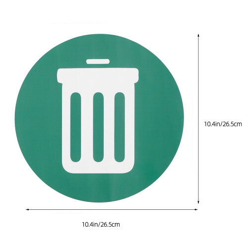 2 Pièces Étiquettes De Tri PVC Vert Pour Gestion Déchets 1