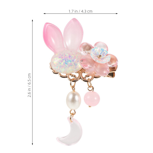 Prendedor De Cabelo Vintage Rosa Para Com Pingente Tassel 1
