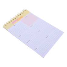 Żółty Notatnik Planner Tygodniowy Papierowy Do Planowania Zadań