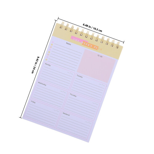 Weekly Planner Notepad Dating Student 24.00x16.50x1.50cm 1