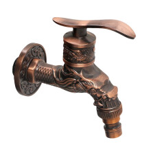 Wall Mounted Vintage Style Taps Outdoor Garden Taps 1/2 Inch Zinc Alloy Wall-Mounted Faucet Red
