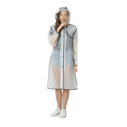 Schwarzer Eva Regenumhang Für Outdoor 2