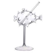Wedding Decoration Creative Cocktail Glass Puffer Fish  Glass Martini Glass Mojito Glass Novelty Drink Cup for Home Wedding Party Bar  Glasses
