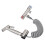 1Conjunto Kit Spray Bidet Inox Para E Uso Pessoal Cor 8