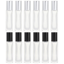 12Szt Butelki Roll-on 10Ml Szklane Czarne Do Przechowywania Olejków