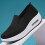 1Par Tênis Casual Flexível Grosso Preto 9