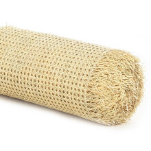 Natural Rattan Cane Webbing Roll 20Inch Wide Woven Mesh For Furniture  And Chair Weaving 31x118Inch