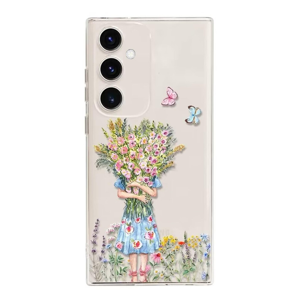 Miagon Creative Flower Case For Samsung Galaxy A55 5G, Butterfly Leaves Flowers Series Tpu Cover 9105992592975