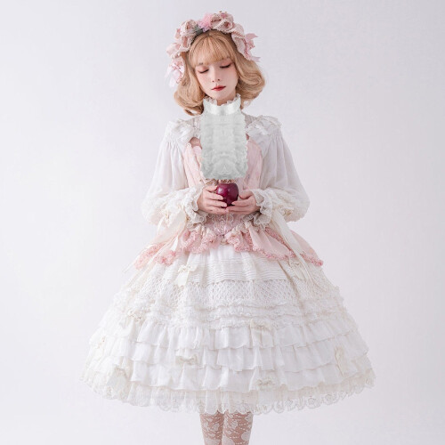 White Lace Detachable Ruffle Collar for Women Men Soft Polyester 2
