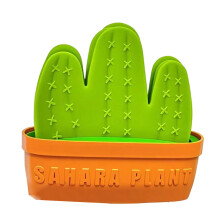 Cactus Shape Cup Mats Drink Mats PVC Resin Texture-Orange