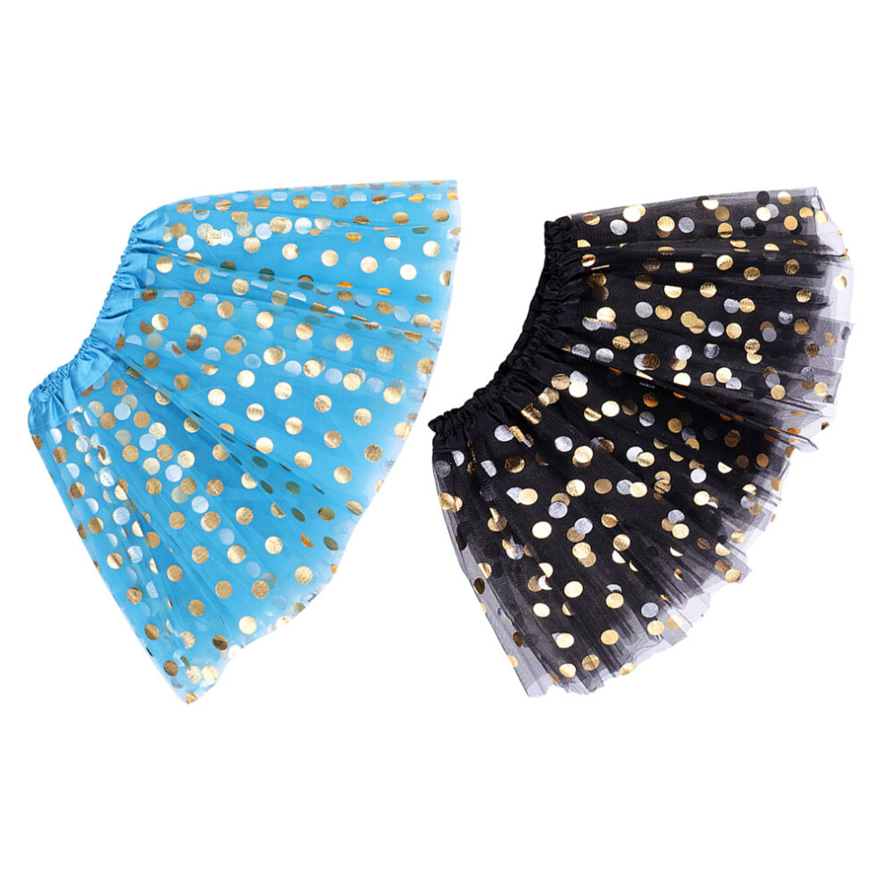 2Szt DziewczęCa SpóDniczka Tutu Z Nylonu Kolorowa Specjalne Okazje-image