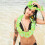 1Conjunto Colar Floral Havaiano Verde Conjunto Para E Festas 11