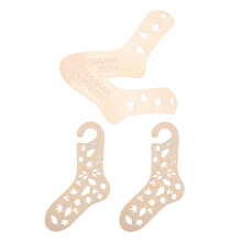 4Szt Wood Blokery Do Dziergania Skarpet, Beige, Solidne I Trwałe