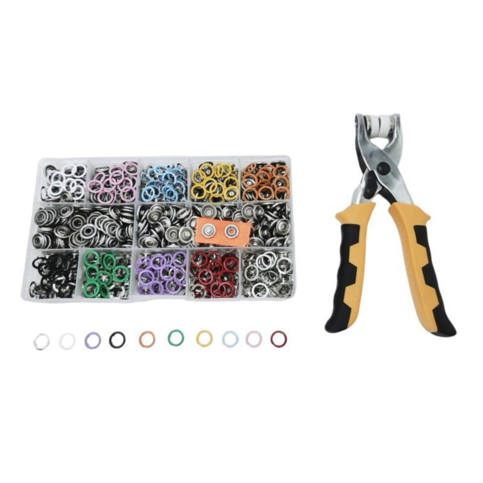 11Mm Metal Snap Button Set Includes Plier For-Ten Colors 7754000945092