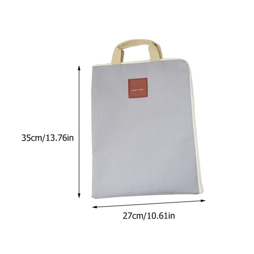 2St Slanke Canvas Laptop Tas Document Safeguard Opbergzak 1