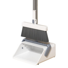 Broom and Dustpan Set For Home Kitchen Indoor Outdoor Lightweight Plastic Ergonomic Handle For Garage Courtyard Decks
