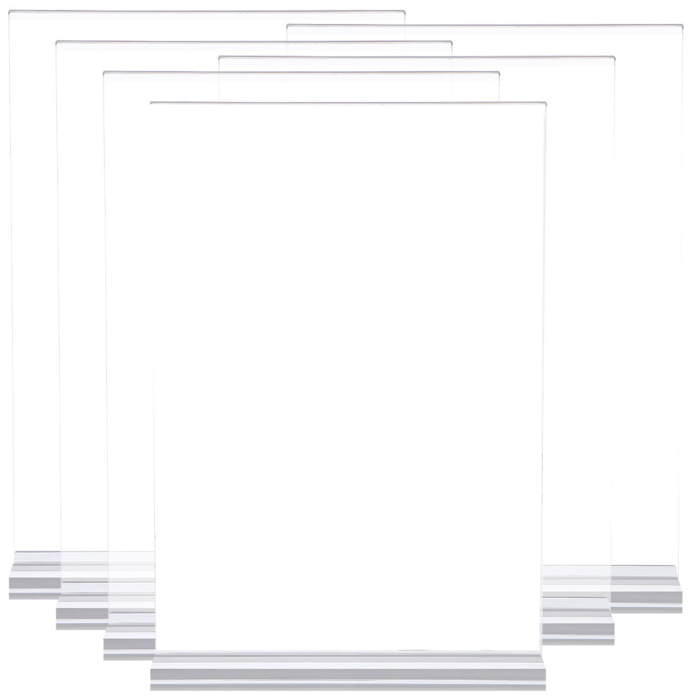 6Szt Akrylowy Pionowy Uchwyt Na Ulotki Przezroczysty Stojak Na-image