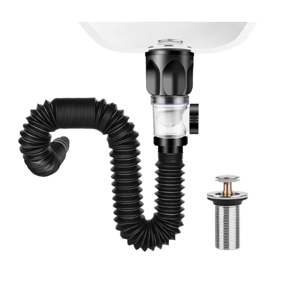 Sink Drain Pipe Expandable Flexible Odorless Leakage Proof Universal Basin Drainage Pipe For Bathroom And Kitchen 9393856280315
