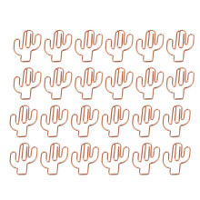 24Pz Clip Oro Cactus Metallo, Fermagli Cartoon Per