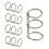 5 Pcs/Set 3 Rings Binder Clips Loose Leaf-silver 20x2.4x40 1