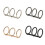 5 Pcs/Set 3 Rings Binder Clips Loose Leaf-silver 20x2.4x40 2