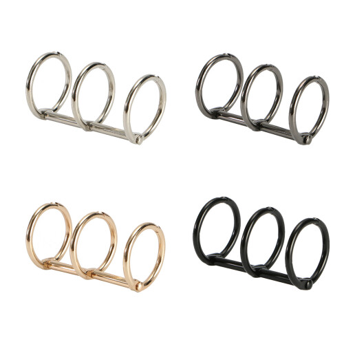 5 Pcs/Set 3 Rings Binder Clips Loose Leaf-silver 20x2.4x40 1