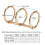 5 Pcs/Set 3 Rings Binder Clips Loose Leaf-silver 20x2.4x40 3
