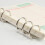 5 Pcs/Set 3 Rings Binder Clips Loose Leaf-silver 20x2.4x40 5