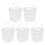 5Pcs Plastic Square Buckets with Handle for Ice Cubes Milk Tea Juice 1